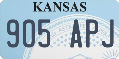 KS license plate 905APJ