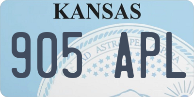 KS license plate 905APL