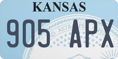 KS license plate 905APX