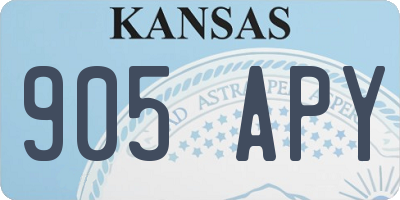 KS license plate 905APY