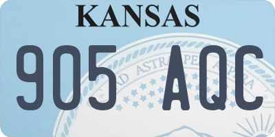 KS license plate 905AQC