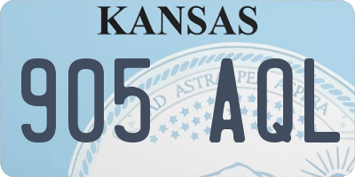 KS license plate 905AQL