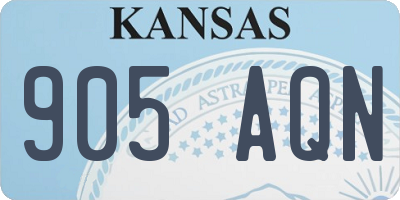 KS license plate 905AQN