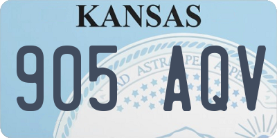 KS license plate 905AQV