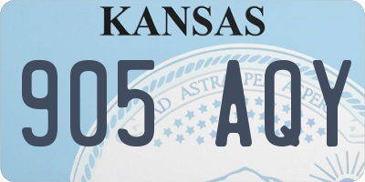KS license plate 905AQY