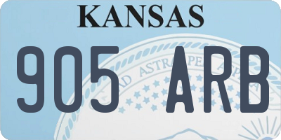 KS license plate 905ARB