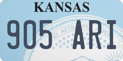 KS license plate 905ARI