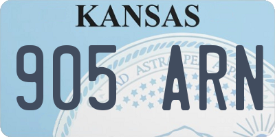 KS license plate 905ARN