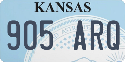 KS license plate 905ARQ