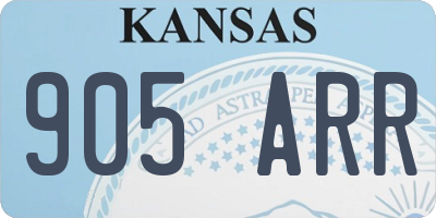 KS license plate 905ARR