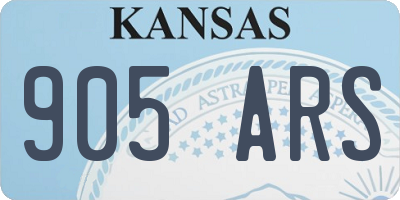 KS license plate 905ARS