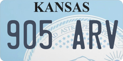 KS license plate 905ARV