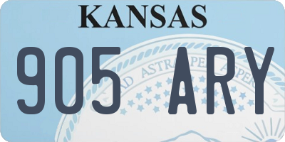 KS license plate 905ARY