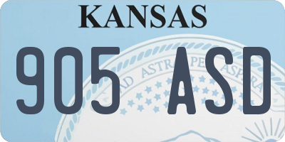 KS license plate 905ASD