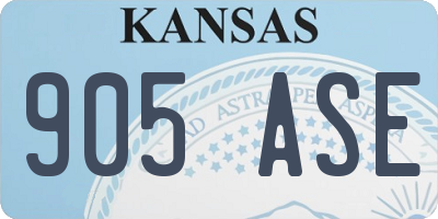 KS license plate 905ASE