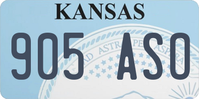 KS license plate 905ASO