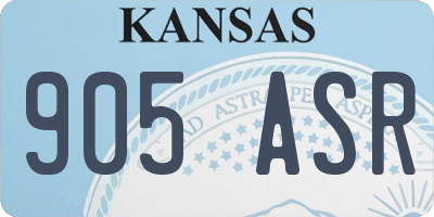 KS license plate 905ASR
