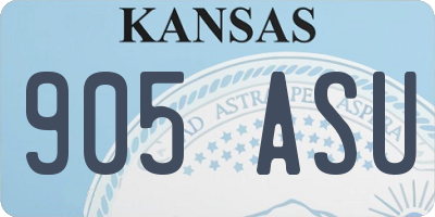 KS license plate 905ASU