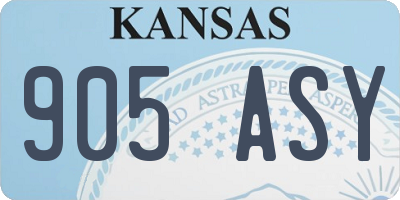 KS license plate 905ASY