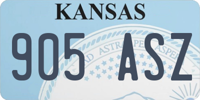 KS license plate 905ASZ