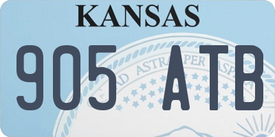 KS license plate 905ATB
