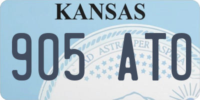 KS license plate 905ATO