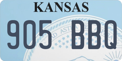 KS license plate 905BBQ