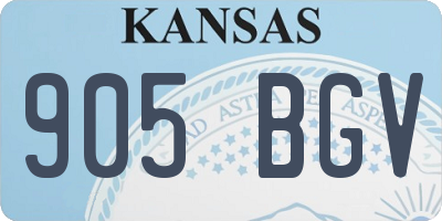KS license plate 905BGV