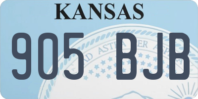 KS license plate 905BJB