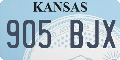 KS license plate 905BJX
