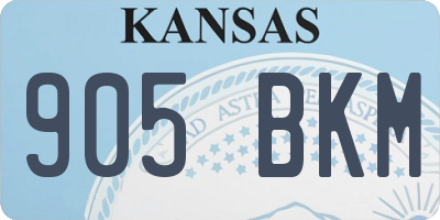 KS license plate 905BKM