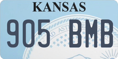 KS license plate 905BMB