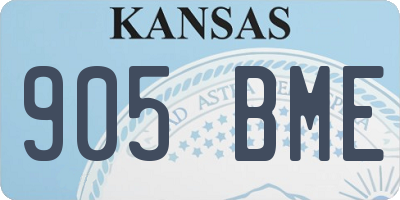 KS license plate 905BME