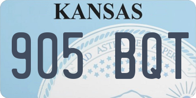 KS license plate 905BQT