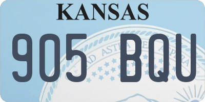 KS license plate 905BQU