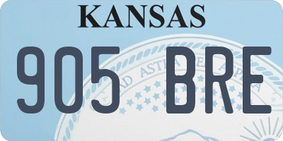 KS license plate 905BRE