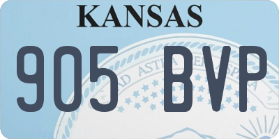 KS license plate 905BVP