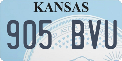 KS license plate 905BVU