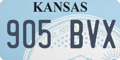KS license plate 905BVX