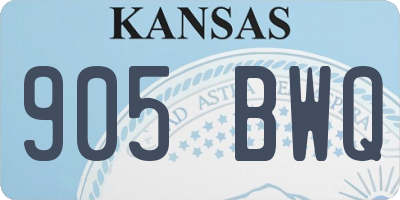 KS license plate 905BWQ