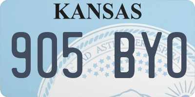 KS license plate 905BYO