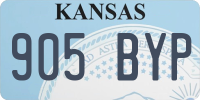 KS license plate 905BYP
