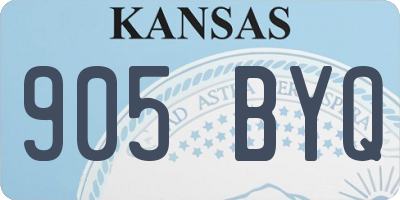 KS license plate 905BYQ