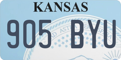 KS license plate 905BYU