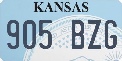 KS license plate 905BZG