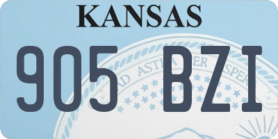 KS license plate 905BZI