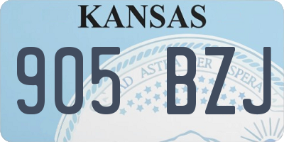 KS license plate 905BZJ