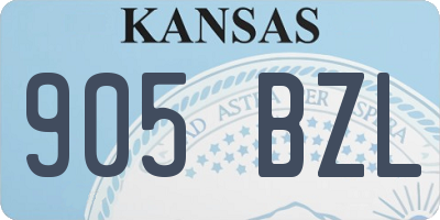KS license plate 905BZL