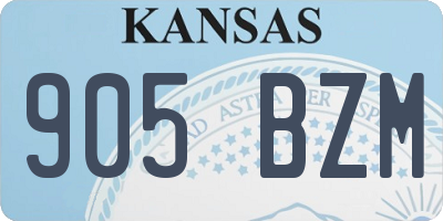 KS license plate 905BZM