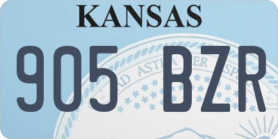 KS license plate 905BZR